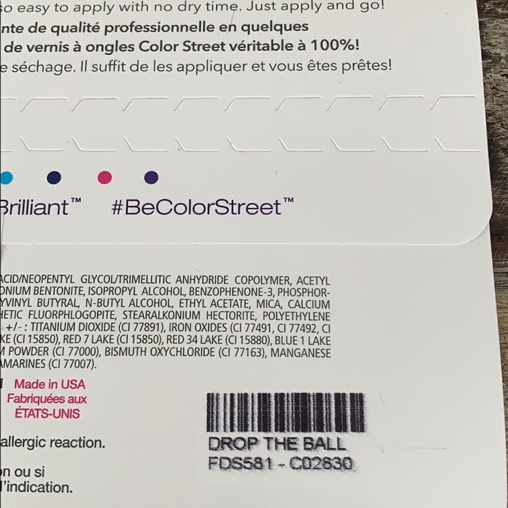 Colorstreet Drop the Ball press on strips - Picture 3 of 3